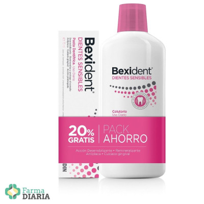 BEXIDENT DIENTES SENSIBLES PASTA DENTIFRICA 75 ML + COLUTORIO 500 ML