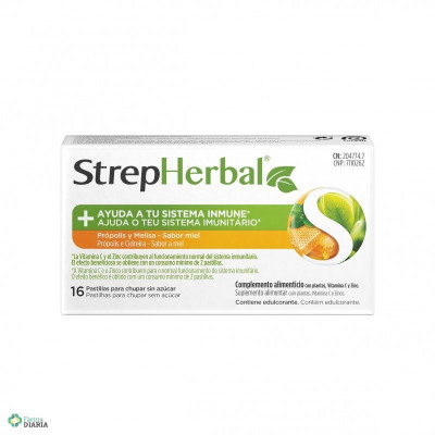 STREPHERBAL 16 PASTILLAS PARA CHUPAR