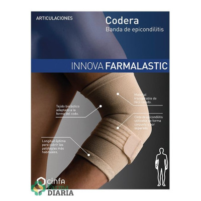 FARMALASTIC CODERA CON BANDA DE EPICONDILITIS BEIGE TALLA G