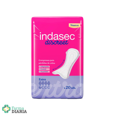 INDASEC DISCREET EXTRA 4,5 GOTAS 20 UNIDADES