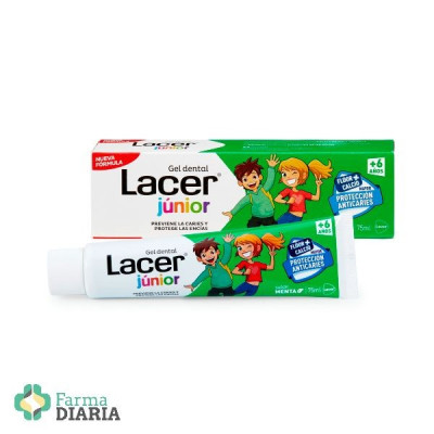 LACER JUNIOR GEL DENTIFRICO SABOR MENTA 75 ML