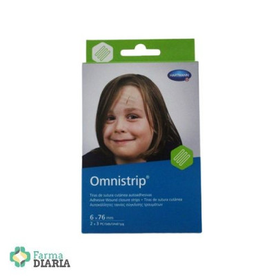 OMNISTRIP SUTURA CUTANEA ESTERIL 6 MM X 76 MM 2 U