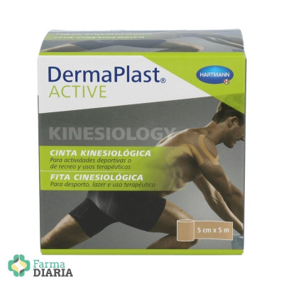DERMAPLAST ACTIVE KINESIOLOGY 5 M X 5 CM COLOR BEIGE