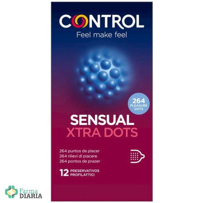 CONTROL PRESERVATIVOS SENSUAL XTRA DOTS 12 U