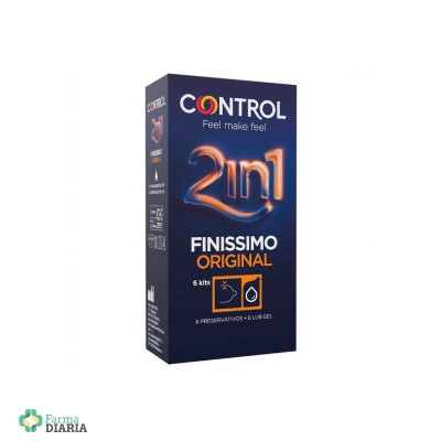 CONTROL PRESERVATIVOS 2IN1 FINISSIMO ORIGINAL 6 U