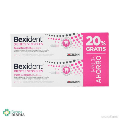BEXIDENT DIENTES SENSIBLES PASTA DENTIFRICA 2 X 75 ML
