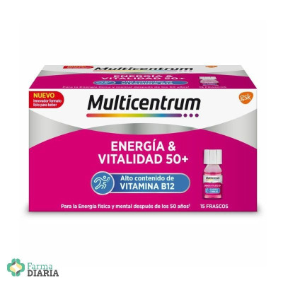 MULTICENTRUM ENERGIA & VITALIDAD 50+ 15 FRASCOS