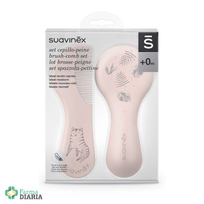 SUAVINEX SET CEPILLO Y PEINE HYGGE ROSA