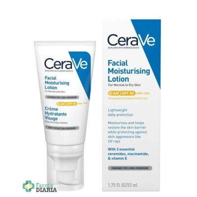 CERAVE LOCION HIDRATANTE FACIAL SPF50 52 ML