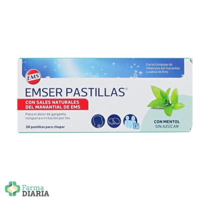 EMSER PASTILLAS CON MENTOL 30 PASTILLAS