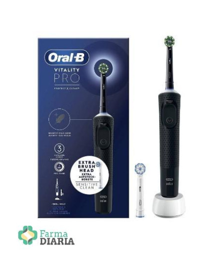 Oferta Cepillo eléctrico oral-b vitality black edition + 3 repuestos+ mango  + cargador en Metro