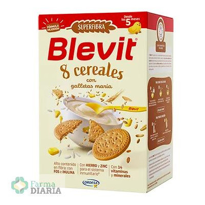 BLEVIT SUPERFIBRA 8 CEREALES CON GALLETA MARIA 500 G
