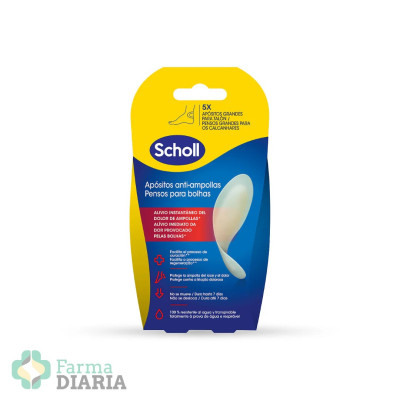 SCHOLL APÓSITOS ANTI-AMPOLLAS GRANDES TALÓN 5 UNIDADES