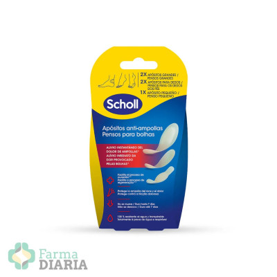 SCHOLL APÓSITOS ANTI-AMPOLLAS FORMATO MÚLTIPLE 5 UNIDADES