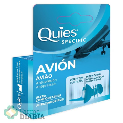 QUIES SPECIFIC TAPÓN AVIÓN ANTI-PRESIÓN 1 PAR