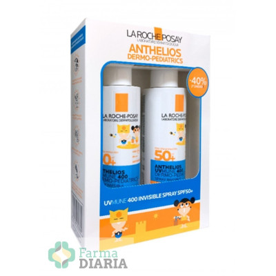 LA ROCHE POSAY ANTHELIOS DERMO-PEDIATRIC SPRAY INVISIBLE SPF50+ 200 ML -40% EN LA 2ª U