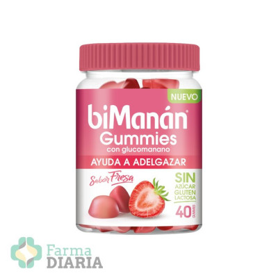 BIMANáN GLUCOMANANO 40 GUMMIES SABOR FRESA