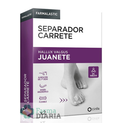 SEPARADOR CARRETE HALLUX VALVUS JUANETE FARMALASTIC TALLA ÚNICA 2 U