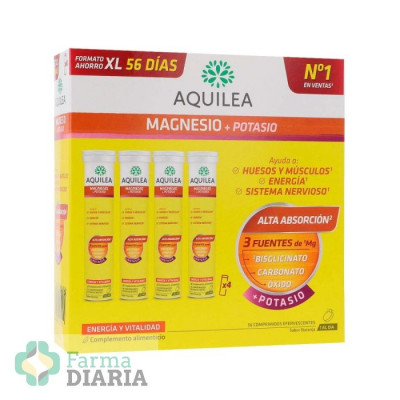 AQUILEA MAGNESIO+POTASIO 56 COMPRIMIDOS EFERVESCENTES