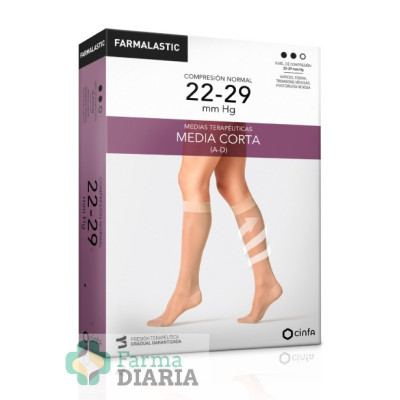 FARMALASTIC MEDIA CORTA COMPRESION NORMAL BEIGE TALLA M