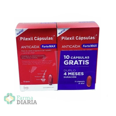 DUPLO PILEXIL CAPSULAS ANTICAIDA FORTEMAX 60 CAPSULAS 10 GRATIS