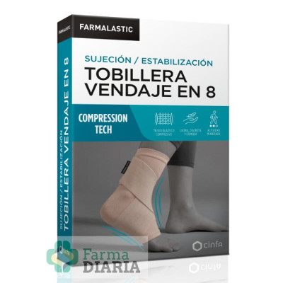 FARMALASTIC TOBILLERA VENDAJE EN 8 COMPRESSION TECH TALLA P