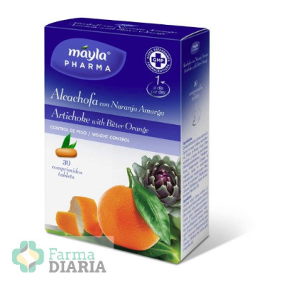 MAYLA CONTROL DE PESO ALCACHOFA CON NARANJA AMARGA  30 COMPRIMIDOS