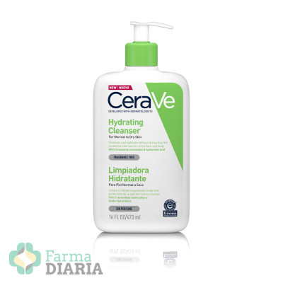 CERAVE LIMPIADORA HIDRATANTE 473 ML PARA PIEL NORMAL A SECA