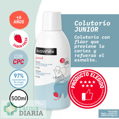 SUAVINEX COLUTORIO JUNIOR 500 ML SABOR FRESA