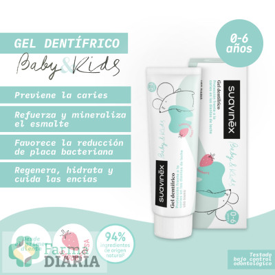 SUAVINEX GEL DENTÍFRICO BABY & KIDS 0-6 AÑOS SABOR FRESA