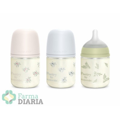 SUAVINEX BIBERÓN VIDRIO TETINA FISIOLÓGICA SILICONA SX PRO SELECTION + 0 MESES 1 UNIDAD 120 ML