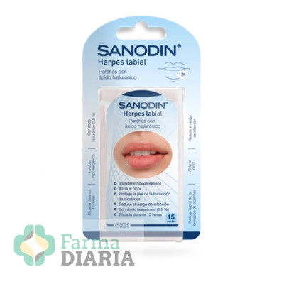 SANODIN HERPES LABIAL CON ACIDO HIALURONICO  15 PARCHES