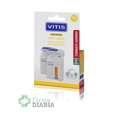 VITIS SEDA DENTAL CON CERA DUPLO 2 X 50 M