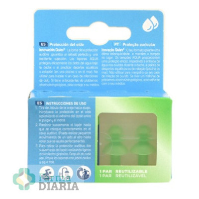 QUIES TAPONES OIDOS SILICONA  AQUA 2 UNIDADES