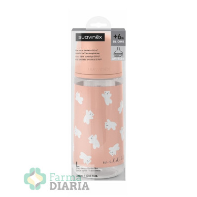 SUAVINEX BIBERÓN TETINA SILICONA FISIOLOGICA FLUJO L  +6M 360 ML