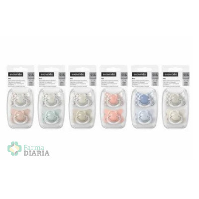 CHUPETE SILICONA FISIOLOGICO SUAVINEX FUSION -2 - 2 MESES 2 UNIDADES