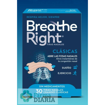 BREATHE RIGHT TIRAS NASALES CLASICAS PEQUEÑA/MEDIANA 30 U