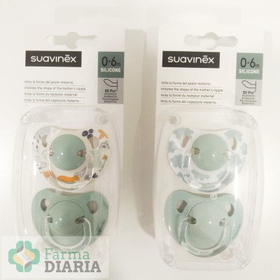 SUAVINEX CHUPETE CLASSIC SILICONA SX PRO ANATOMICA 0-6 M 2 U