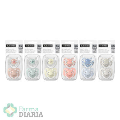 SUAVINEX CHUPETE CLASSIC SILICONA SX PRO ANATOMICA 0-6 M 2 U