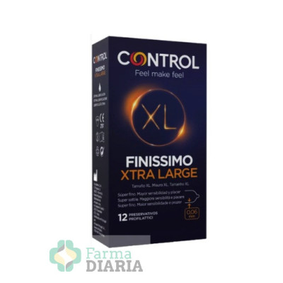 CONTROL FINISSIMO XL PRESERVATIVOS 12 UNIDADES