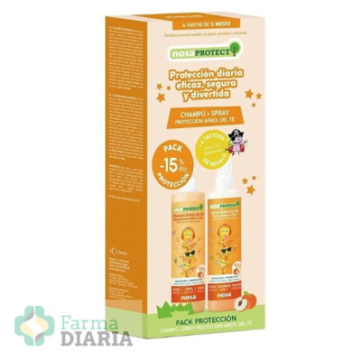 NOSA PROTECT PACK CHAMPÚ ÁRBOL DEL TÉ MELOCOTÓN 250ML Y SPRAY  ÁRBOL DEL TÉ MELOCOTÓN 250ML