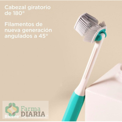 CEPILLO DENTAL ADULTO BALENE BY BEXIDENT 1 UNIDAD DUREZA SUAVE COLOR AGUAMARINA