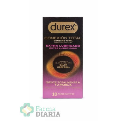 DUREX CONEXIÓN TOTAL PRESERVATIVOS  EXTRA LUBRICADO  10 UNIDADES  SIN LÁTEX