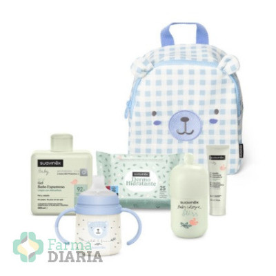 SUAVINEX CANASTILLA MY LITTLE BACKPACK WILD&FREE OSO  SET COLOR AZUL