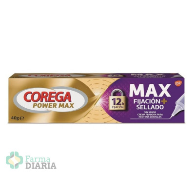 COREGA MAX FIJACION + SELLADO ADHESIVO PROTESIS DENTAL 1 ENVASE 40 G