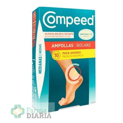 COMPEED AMPOLLAS  TALLA MEDIANA 10 UNIDADES PACK AHORRO