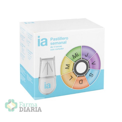 PASTILLERO SEMANAL INTERAPOTHEK 1 UNIDAD 4 TOMAS + CORTADOR